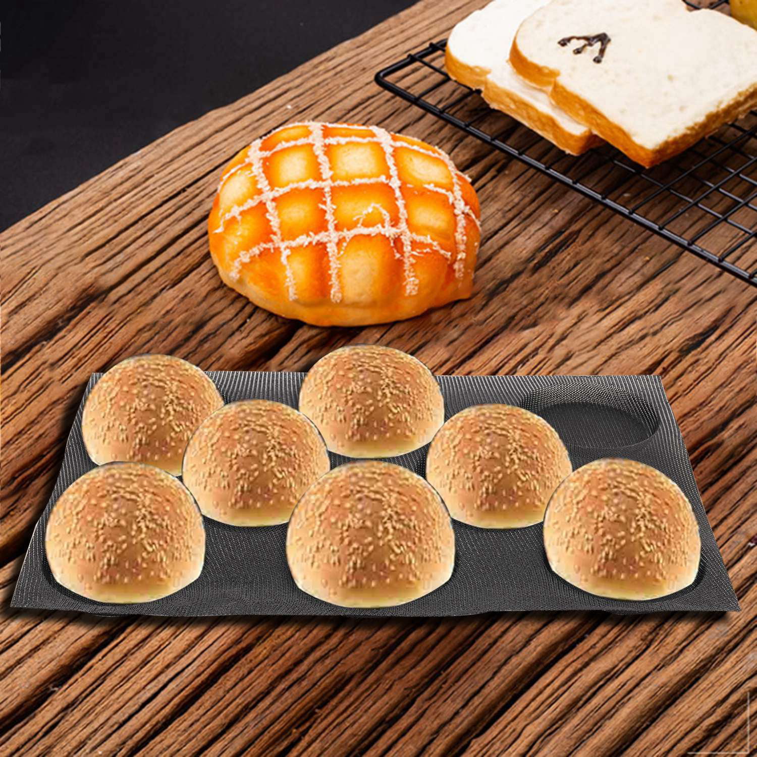 Silicone Bread Forms Perforated Bakery Molds Non Stick Baking Sheets 