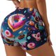 thumbnail image 1 of Fotbe Starry Sky Colorful Donut Shorts Sin Costuras – Shorts Deportivos de Cintura Alta para Mujer, Elásticos para Gimnasio, Yoga, Running o Ciclismo-Medium, 1 of 8