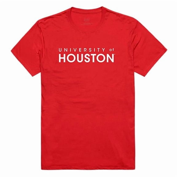W Republic Apparel 516-123-R58-01 University of Houston Mens Institutional Tee, Red - Small