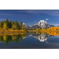 thumbnail image 2 of Jones, Adam 24x17 Black Ornate Wood Framed with Double Matting Museum Art Print Titled - Autumn view of Mount Moran and Snake River-Grand Teton National Park-Wyoming, 2 of 4