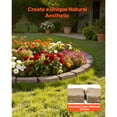 thumbnail image 2 of VEVOR Faux Stone Landscape Edging, 46.4 x 2.2 in Realistic Lawn Edging, Flexible Brick-Sized Garden Edging Border with Anchoring Spikes, Fade-Resistant Yard Edging for Driveways Walkway Beige, 2 of 8