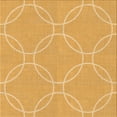 thumbnail image 1 of Ahgly Company Indoor Square Patterned Saffron Yellow Area Rugs, 5' Square, 1 of 6
