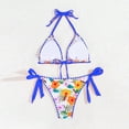 thumbnail image 5 of Levmjia Women's Two Piece Bikini Set Fashion Printed High Waisted Drawstring Tummy Control Swimsuits Tied Front Strappy Beach Vacation Swimsuit, 5 of 5