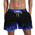 thumbnail image 2 of Royisotas Mens Big and Tall Beach Shorts Drawstring Elastic Waist Hawaiian with Pockets Fashion Quick Dry Swim Trunks for Men, 2 of 4