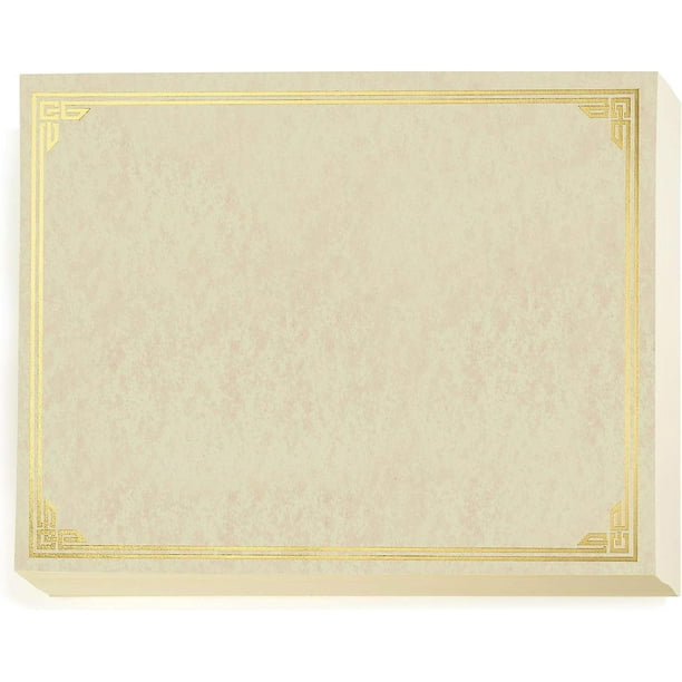 foil on aged parchment classic parchment specialty certificates, 8½ x