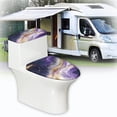 thumbnail image 6 of HELLHERO Purple-Gold Marble Texture Comfortable and Practical for Indoor Home Soft Toilet Seat Covers Adjustable Fits All Toilet Shapes Dust-Proof, 6 of 8