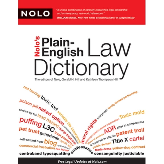 Pre-Owned Nolo's Plain-English Law Dictionary (Paperback) 1413310370 9781413310375