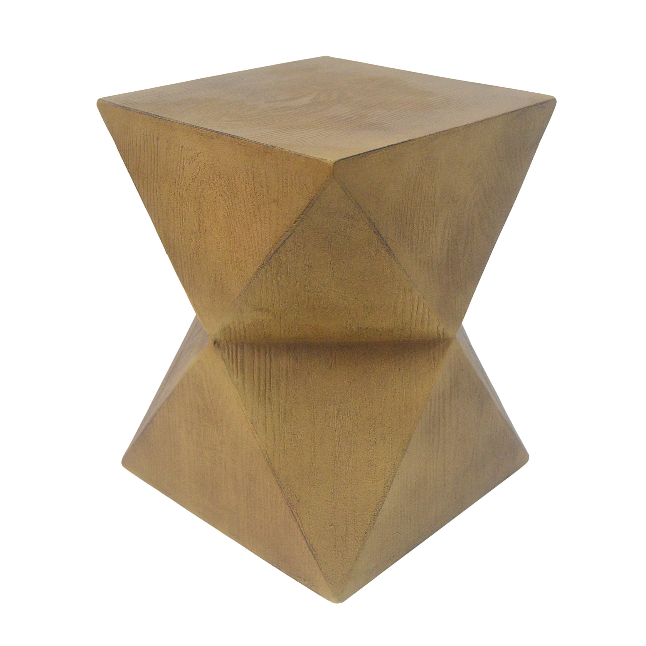 Christopher Knight Home 14.25" Modern Lightweight Concrete Prismatic Shape Accent Side Table, Natural