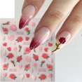 thumbnail image 4 of Pegatinas de uñas ZASKHLD 5D autoadhesivas con forma de rosa para decoración de uñas, 3 unidades, 4 of 9