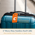 thumbnail image 6 of ComfiTime Luggage Tags with Alphabet– TSA Approved Silicone Luggage Tags for Suitcases, Travel Bag Tags for Luggage, Baggage & Backpacks, Luggage Identifier w/ Privacy Cover, Stainless-Steel Loop, 6 of 11