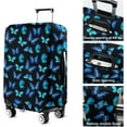 thumbnail image 5 of Blue Butterfly Print Luggage cover Suitcase Washable Spandex Trolley Cases Protector Cover Fit 18-20 Inch Luggage, 5 of 6