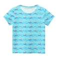 thumbnail image 6 of Short Sleeve T-Shirt for Boys Casual Shark Printed Crew Neck Summer Top Loose Fit Lightweight Cute Tees for Kids Teens 3-14 Years, 6 of 6