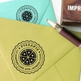 thumbnail image 3 of Printtoo Round Custom Text Cooking Business Address Rubber Stamp Wood Mounted Pizza Icon Personalized Stamper, 3 of 4