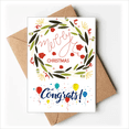thumbnail image 1 of mas Colorful Garland Illustration Wedding Cards Congratulations Greeting Envelopes, 1 of 3