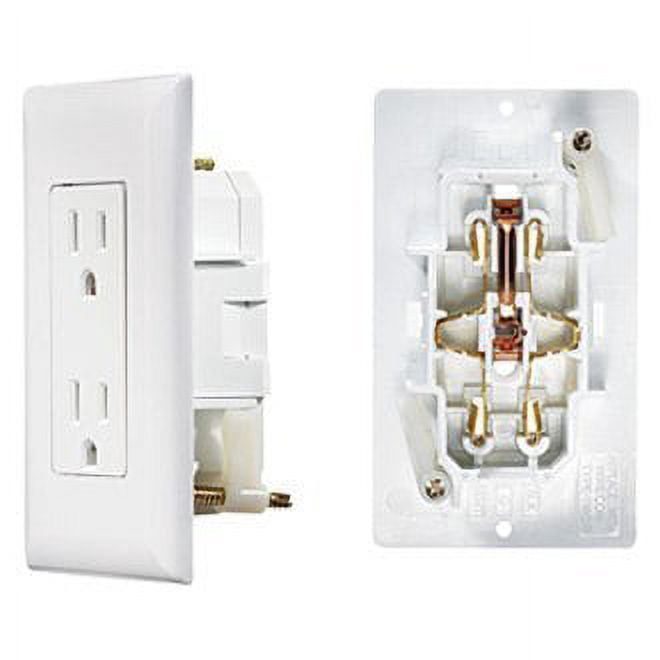 BLK DUAL OUTLET W/COV-PLATE