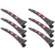 thumbnail image 5 of Pinzas para el cabello seccionadoras, 6 piezas, pinzas profesionales para peinar el cabello con forma de pico de pato, pinzas para seccionar, instalación sin esfuerzo, 5 of 14
