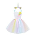 thumbnail image 3 of DPOIS Kids Girls Rainbow Cartoon Tutu Dress Princess Costume, 3 of 4