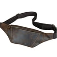 thumbnail image 5 of Riñonera de cuero vintage para hombre, hecha a mano, de piel de vaca de primera capa, bolso cruzado de cuero genuino, bolso coreano para deportes al aire libre y ciclismo para hombre, 5 of 5