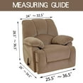 thumbnail image 6 of MarCielo 1 Piece Lazy Boy Recliner Cover Stretch Recliner Slipcover Chair Couch Cover Monica(Black), 6 of 7