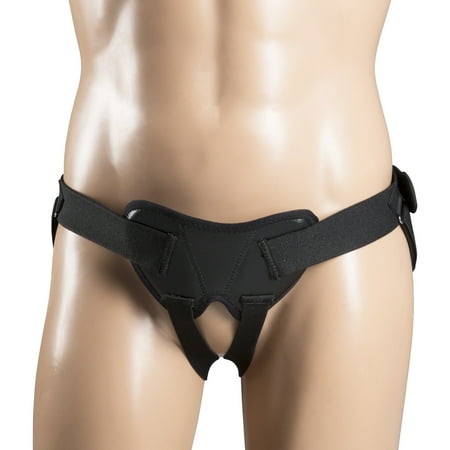 Champion Hernia Belt for Single or Double Hernia, Black,