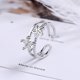 thumbnail image 1 of Nuevo Anillo de Plata de Ley 925 abierto ajustable moda exquisita estudiante novia mujer joyería accesorios fiesta de boda, 1 of 2
