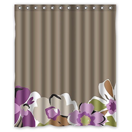 ABPHQTO Cortina de ducha Blooms Design Cortina de ducha impermeable 160x180 cm