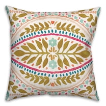 Creative Products Multi Colored Large Folk Pattern 20x20 Indoor / Outdoor Pillow