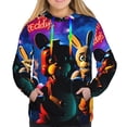 thumbnail image 2 of Lsque Five Nights At Freddy'S Pattern Casual Women's Hoodie,Hooded Sweatshirt with Kangaroo Pocket,Pullover Hoodie with Eye-catching Drawstrings-Medium, 2 of 8