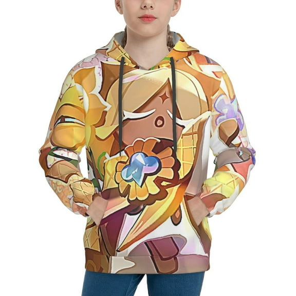 Pure Vanilla Cookie Teen Hoodies Sweatshirts Pullover Long Sleeves Hooded Graphic Hoodie for Boys Girls