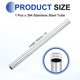 thumbnail image 2 of Tubo de Acero Inoxidable 304 Uxcell, 14mm OD 15mm ID 305mm Longitud Tubo Recto Metálico Sin Costura Tubo Soldable de 0.5mm para Proyectos de Industria y Bricolaje (0.55"ODx0.59"IDx12"L), 2 of 7
