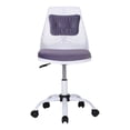 thumbnail image 3 of SYNGAR Office Desk Chair with Adjustable Height, Modern Armless Chair Office Chair Mid Back Soft Fabric Swivel Computer Home Task Chairs Ergonomic Executive Chair with Lumbar Pillow Support, Purple, 3 of 9