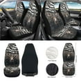 thumbnail image 2 of Xoenoiee Elk American Flag Car Front Seat Covers 12Pcs Set with Steering Wheel &Seat Belt Cover Car Trash Can Armrest Cover Air Vent Bag Rear View Mirror Cover Cup Coasters Kychain, 2 of 7