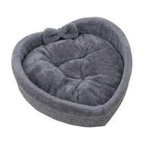 Nebwoak Heart-Shaped Pet Bed for Cats & Small Dogs Under 10 lbs - Soft Cozy Washable Non-Slip Padded Cat Bed, Cute Kitten Puppy Bed