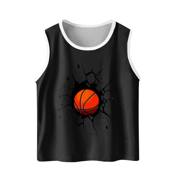 snilers Boys Tank Tops Athletic Sleeveless Crewneck T-Shirts Kids Undershirts Basketball Graphic Tees Size 3-15 Years