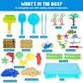 thumbnail image 2 of Carolart Ocean Sensory Table con Sensory Sands Ocean Sensory Bin con tapa Ocean Toy para niños Uso en interiores y exteriores Kit de arte de arena para niños y niñas Juguetes sensoriales para niños de, 2 of 6