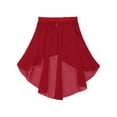 thumbnail image 4 of TSSOE Kids Girls Ballet Lyrical Dance Skirt Tutu Pleated Skater Skirts Elastic Waist Dancewear Burgundy 6, 4 of 5