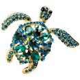 thumbnail image 3 of Turtle Pin Rhinestone Clothes Pin Animal Lapel Pin Metal Brooch for Hat Shirt, 3 of 4