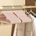 thumbnail image 5 of Clothes Hanger Set, Heavy Duty Non Slip Hangers with Manganese Steel Core, Space Saving Metal Hangers for Shirts, Coats, Trousers, and Dresses, 5 Pcs, 5 of 7