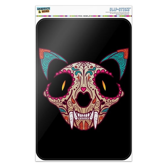 Cat Skull Mexican Day of the Dead Home Business Office Sign