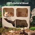 thumbnail image 5 of Marchul Natural Wooden Hamster Hideout Tunnel, Rest Play House for Dwarf Syrian Hamsters Gerbils Hedgehogs Chinchillas (Living Room), 5 of 8