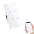 thumbnail image 1 of Smart Switch Tuya Control Voice Control WiFi Smart Home Touch Switches Need Neutral Temperature Remote Controller Mobile Phone APP ,Easily DIY, 1 of 7