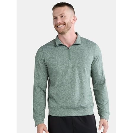 Athletic Works Men's and Big Men's ButterCore Quarter-Zip Pullover, Sizes S-3XL