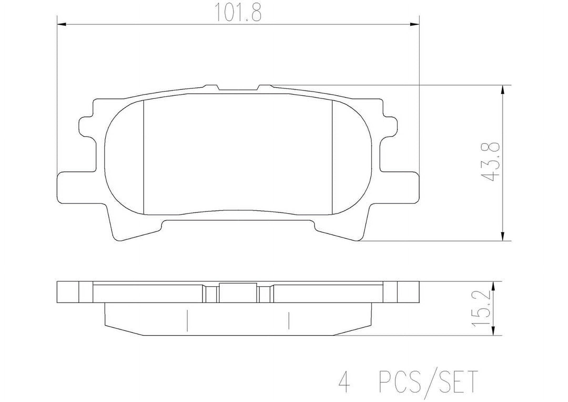 Brembo P83068N NAO BRAKE PADS Fits select: 2004-2006 LEXUS RX 330, 2007-2009 LEXUS RX 350