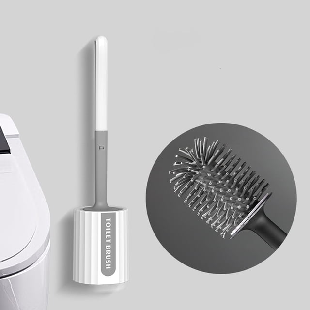 JMYHOAM Toilet Brush With Hard Bristles Bathroom Cleaning Bowl Brush Kit Modern And Compact Toilet Cleaner Brush Long Handle Bristles For Bathroom Bathroom Cleaning Tools