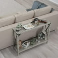 thumbnail image 3 of Console Table with 2 Drawers, 2 Tier Wood Entryway Table Accent Sofa Table with Storage Shelf, 3 of 9