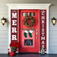 thumbnail image 4 of Hxlamzoo 2 Pcs Christmas Couplet Door Curtain Set Custom Party Decoration Door Cover Christmas Flag Background Cloth for Holiday Decor Xmas Door Frame Banner, 4 of 6