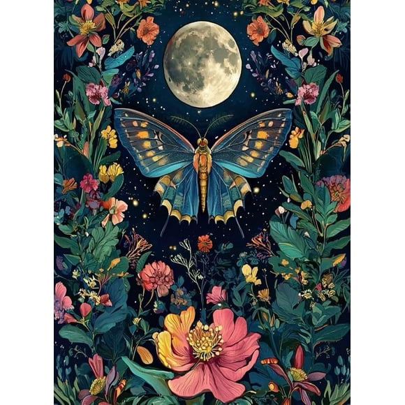 Wonderland Golden Diamond Painting Set, suitable for adults and beginners; Vintage Cocktail Diamond Painting Set, includes 5D diamond dots; Jewelry art crafts, all diamonds (16×20 inches, frameless).
