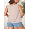 thumbnail image 5 of Women Summer V Neck Tank Top Loose Fit Flowy Sleeveless Shirt, 5 of 5