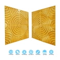 thumbnail image 6 of Vintage Pattern Tin Ceiling Tiles Decorative 3D panels for literary book bars PL84 Golden 10Pcs/pack, 6 of 9