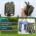 thumbnail image 4 of Kikerike Taburete plegable Mochila Bolsa térmica aislada, Silla multifunción plegable para acampar, cazar, pescar, con bolsillo frontal y bolsillo para botella para eventos al aire libre, senderismo,, 4 of 5